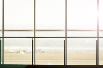 Obraz na płótnie Canvas background of terminal window in airport