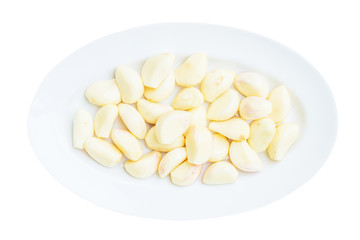 garlic in isolate on white.
