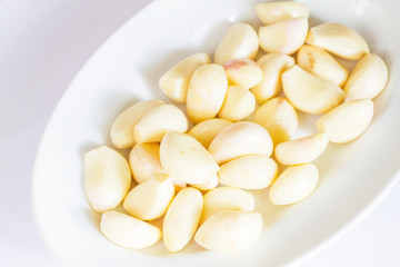 garlic in isolate on white.