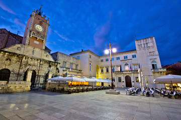 Fototapeta premium People's square in Zadar night view