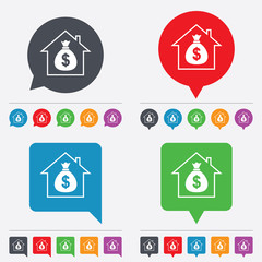 Mortgage sign icon. Real estate symbol.