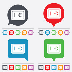 Safe sign icon. Deposit lock symbol.