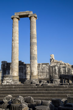 Hystorical column of Apollo ancient city in Didyma Turkey 2014