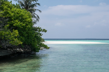 Meer, Strand und Palmen