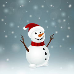 Smiley funny snowman