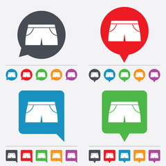 Women's sport shorts sign icon. Clothing symbol.