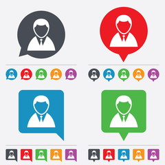 User sign icon. Person symbol.