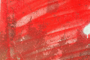 Red paint on the wall