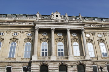 Fototapeta na wymiar Galerie Nationale du Palais de Budavár à Budapest, Hongrie