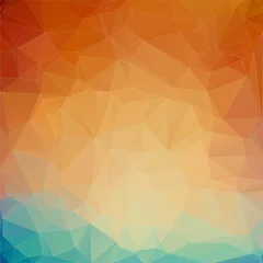 Fototapeten teal orange triangle Background © igor_shmel