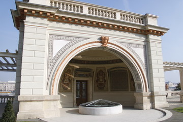 Fototapeta premium Jardin du Palais de Budavár à Budapest, Hongrie