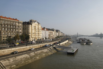 Fototapeta na wymiar Le Danube à Budapest, Hongrie