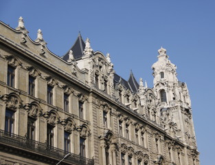 Fototapeta na wymiar Immeuble baroque à Budapest, Hongrie