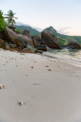 Large Beach Rock Formations at Seychelles Islands
