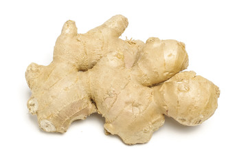 Ginger root isolated on the bright background