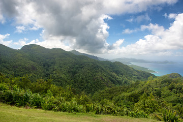 Fototapeta na wymiar View from Mission Lodge Lookout, Seychelles