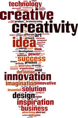 Creativity word cloud concept. Vector illustration