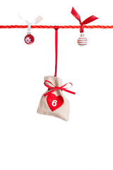 #6 - part of Advent calendar isolated on white background 