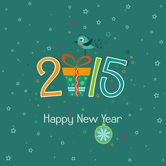 Template Christmas greeting card, vector