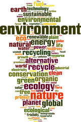 Environment word cloud concept. Vector illustration