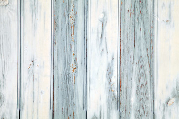 Old wooden painted light blue rustic background