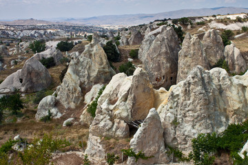 Fototapeta na wymiar Unusual landscape in Cappadocia