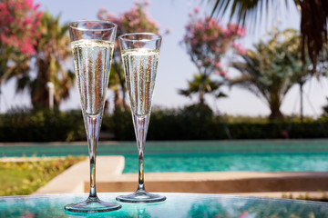 Two glasses of champagne
