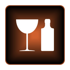Bottle and glass icon