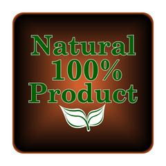 100 percent natural product icon