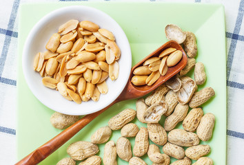 Seeds, peanuts  on a white background.