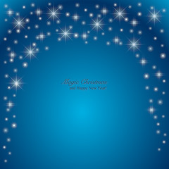 Fototapeta na wymiar Magic Christmas background with snowflakes and place for text.