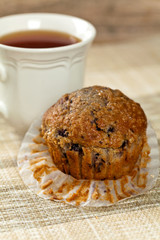 Homemade Blueberry Muffin. Selective focus.