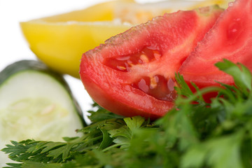 Organic vegetables isolated on white 