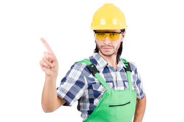 Industrial worker isolated on the white background