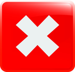 Error icon button on white background