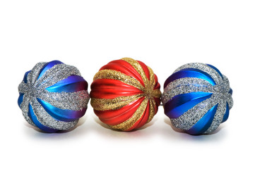 Christmas decorations in festive holiday concept