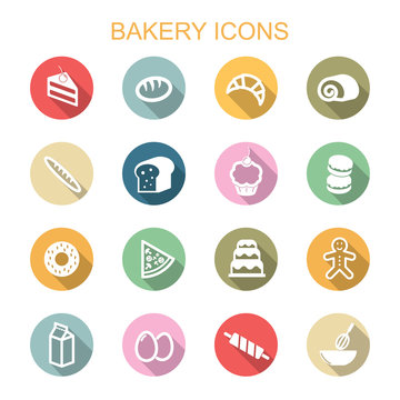 bakery long shadow icons