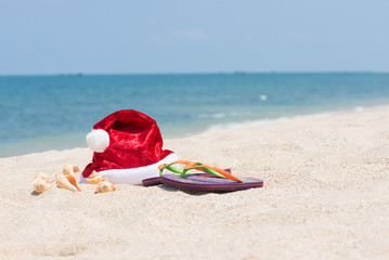 Tropical Christmas on a tranquil beach