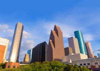 Obraz premium Houston Skyline North view in Texas US