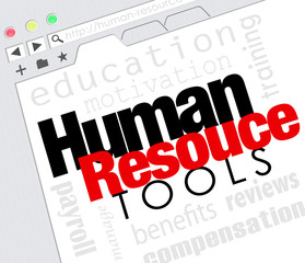 Fototapeta premium Human Resource Tools Online Internet Website Training Benefits M