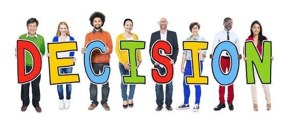 Group of People Standing Holding Decision Letter