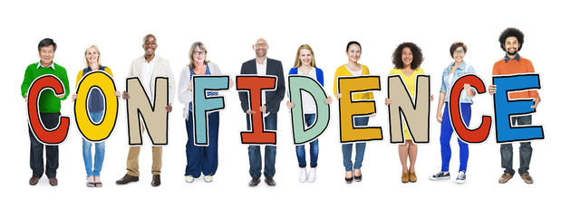 Multiethnic Group of People Holding Confidence