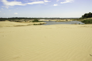 Beach sampanbok Mekong River
