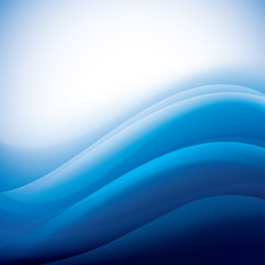 blue background with folding waves