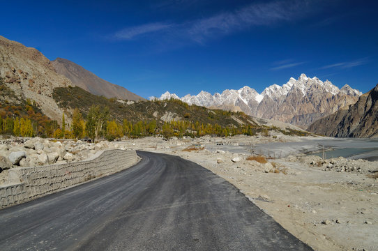 The road to Passu in Northern Pakistan
