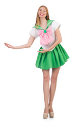 Woman isolated on the white background