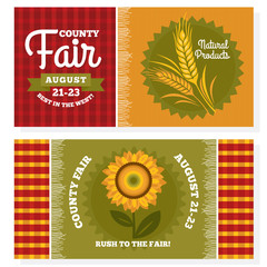 County fair vintage invitation cards
