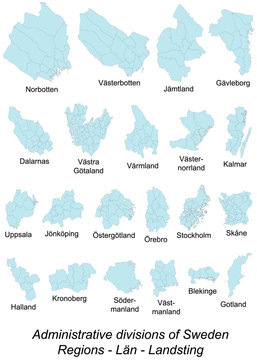 Gebietskarten von Schweden