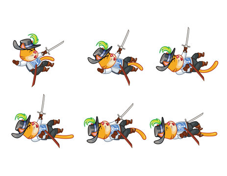 Musketeer Cat Dying Sprite