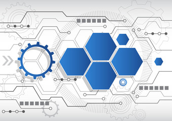 New abstract technology business background, vector illustration